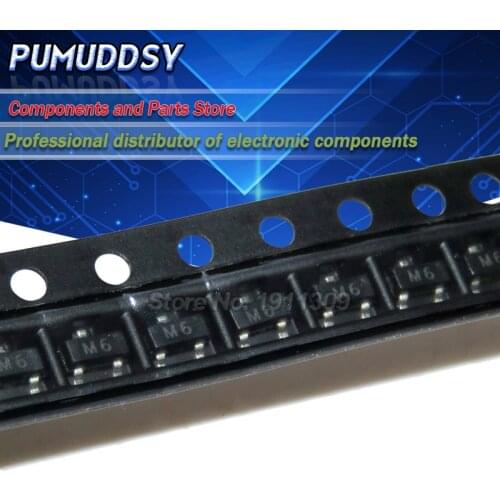 100PCS SMD triode S9015 M6 45V0.1 A/PNP SOT23 transistor IC