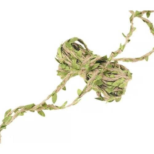 2M DIY Simulation Weaving Leaves Hemp Rope Wedding Birthday Vine Decoration