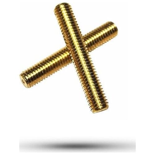 2pcs M5 M6 M8 brass full thread screws none head straight bolts double head pole male screw 20mm-110mm length