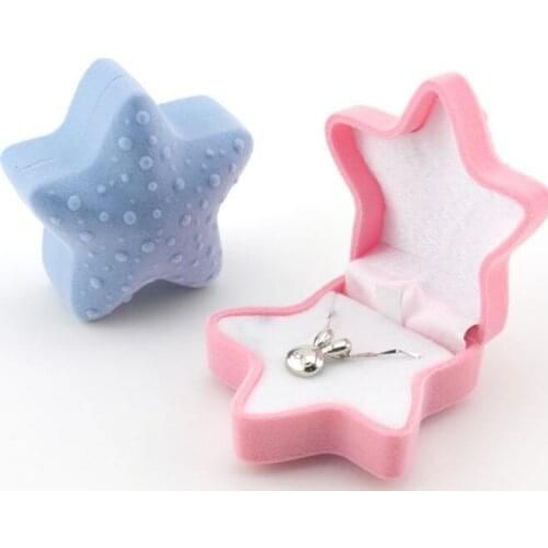 200PCS New Arrival 2 colors Jewelry Gift Boxs Starfish box Earrings Necklace Boxes Color Pink blue