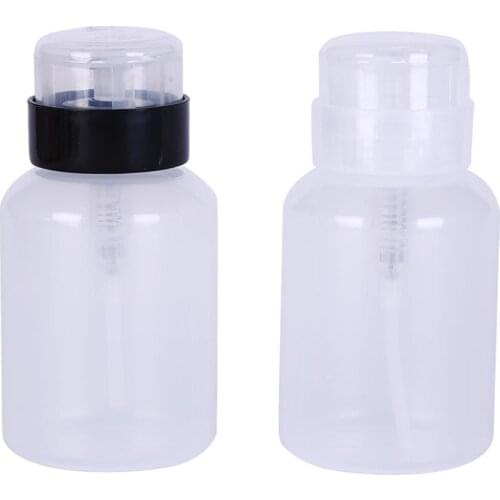 220ml Nail Art Mini Pump Dispenser Empty Bottle Acrylic Gel Polish Remover Cleaner Liquid Container Storage Pressure bottle