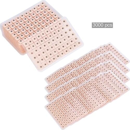 3000 Pcs Disposable Ear Sticker Ear Press Seed Massager Vaccaria Seed Massage Bead Acupuncture Point Auricular Therapy Massager