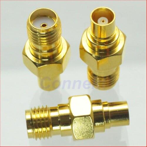 50pcs/lot SMA female jack to MCX female jack RF coaxial adapter connector