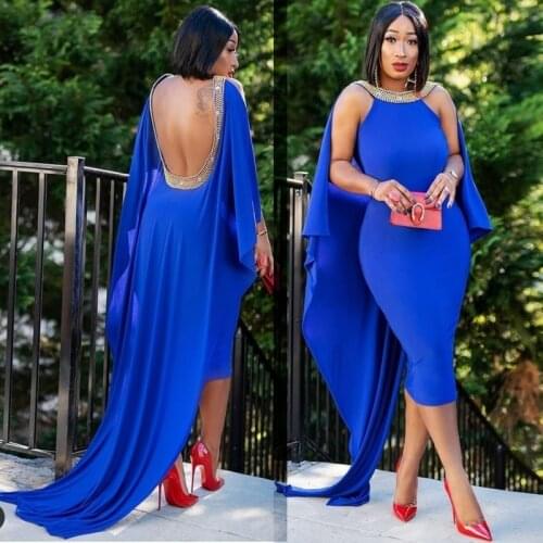African Long Maxi Dress 2020 Womens Beading Round Neck Backless Daily Dress Evening Dress Party Dress African Dresses For Women