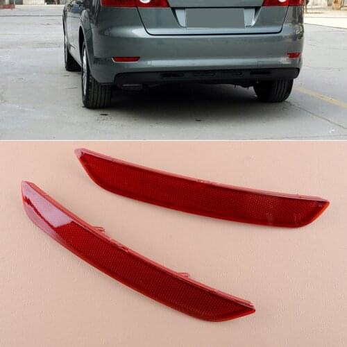 1 Pair Car Left & Right Side Red Lens Rear Bumper Tail Light Reflector Cover Fit For Ford Mondeo MK4 2007 2008 2009 2010