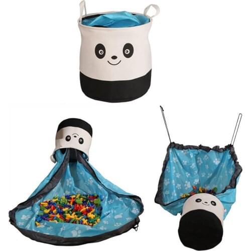 Childrens Building Block Toy Quick Storage Bucket 3D Cartoon Fabric Storage Basket Laundry Basket