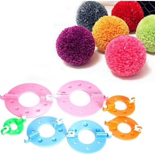 DIY 8pcs/set Pom Maker Fluff Ball Weave Needlecraft Knitting DIY Needle Craft Wool Tool Yarn Kit Tool