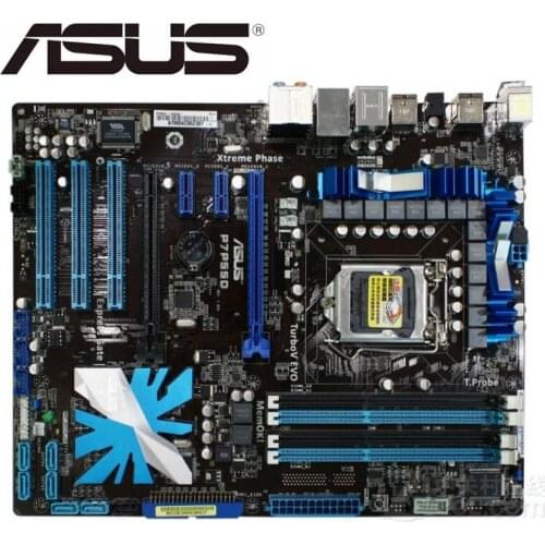 For ASUS P7P55D original motherboard LGA 1156 DDR3 for i5 i7 cpu 16GB USB2.0 SATA2 P55 used Desktop motherboard boards sales