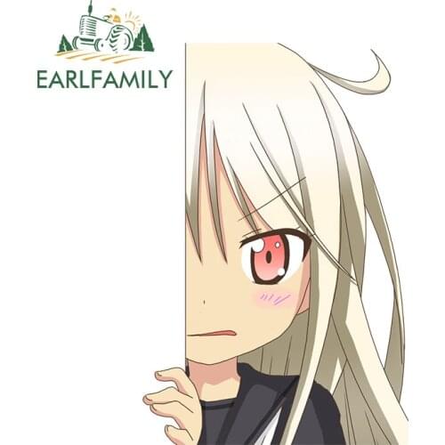 EARLFAMILY 13cm x 8.6cm for Kantai Collection Peek Car Accessoires Stickers Campervan Decal Funny Anime Windows Surfboard Decals