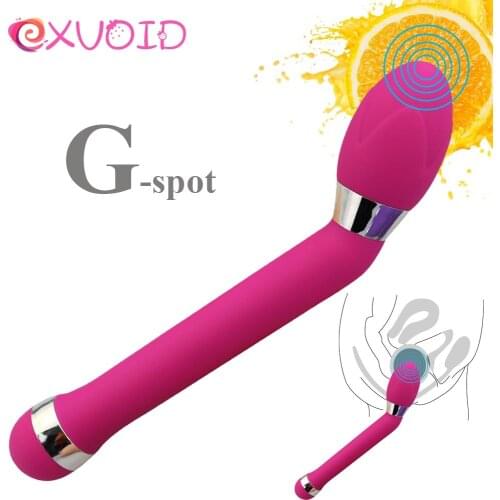 EXVOID Magic Wand Silicone G-spot Massager Vibrating AV Stick Strong Vibration Vibrators Sex Toys for Women Dildo Vibrator