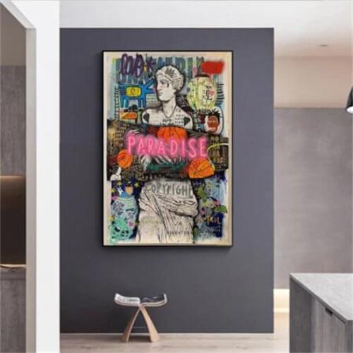 Graffiti Art Statue of Liberty Poster Home Decoration Canvas Print High Quality Mural Living Room Art Wall Decoration Sticker