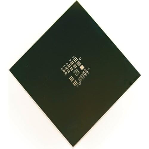 Charttu USAF 1951 Optical Resolution Test Board Test Chart 63mmx63mmx2mm Glass Chrome Lithography 1-228LP/mm Black