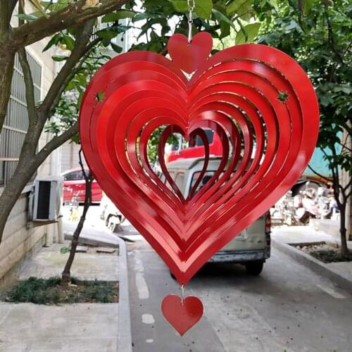 Wind Chimes, 3D Heart Decorative Pendants Hanging Decorations Home Decor for Living Room Bedroom