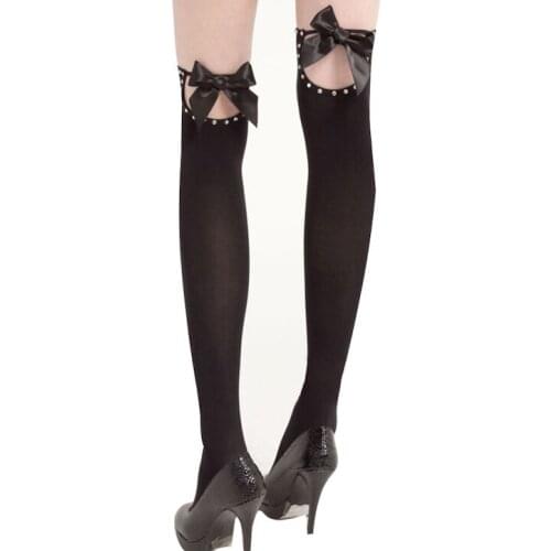Lolita Harajuku Stockings Medias Women Thigh High Calcetines Mujer Black Gothic Stocking Sexy Lingerie Korean Lenceria Eroticos