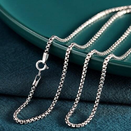 Trendy Exquisite S925 Silver Necklace Unisex Retro Style
