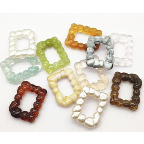 New arrival! 32x25mm 100pcs Acrylic Rectangle Charm for Handmade Necklace Earring DIY Accessories,Jewelry Findings & Components