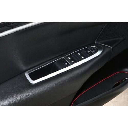 ABS Chrome Interior Door Window Switch Panel Cover Bezel Trim 4Pcs/Set For Citroen C4 C4L 2012 2013 2014