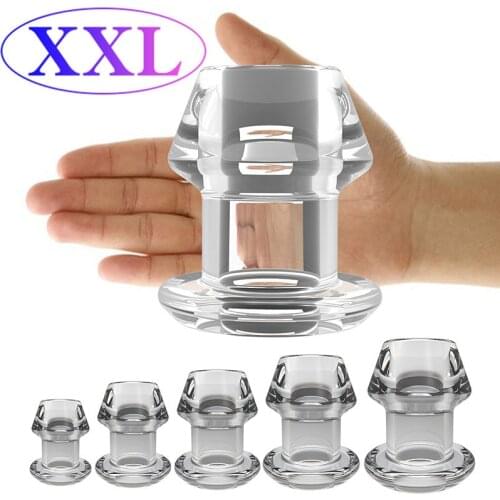 Hollow Butt Plug With Insert Anal Plug/Tunnel/Toy Huge Anal Speculum Anus Dilator SM Enema Sex Toys