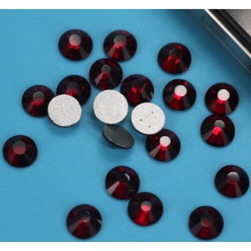 Size s12 Dark siam Glitter Rhinestones Non Hot Fix FlatBack Strass Sewing & Fabric Garment Rhinestone Nail Art Stone