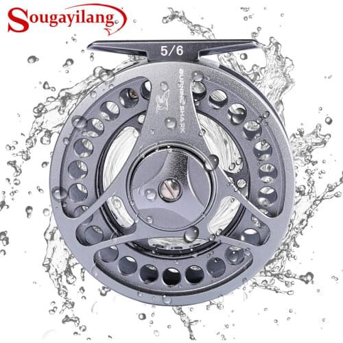 Sougayilang 5/6 Fly Fishing Reel 2+1 BB High Strength Aluminum Body Fly Fishing Wheel Fishing Gear Lake River Fishing Tackle