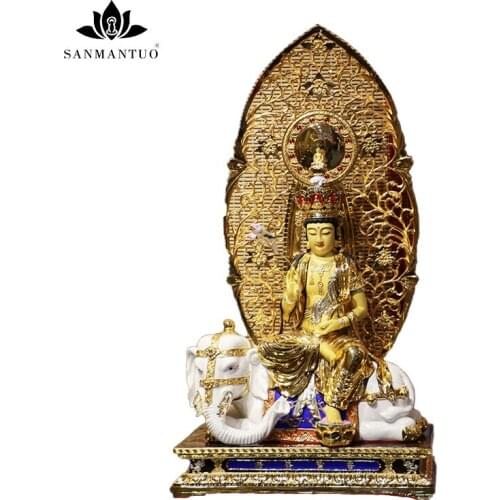 The bodhisattva guanyin Pure copper Bodhisattva Buddha statue at home dedicated to decorative ornaments buddhist supplies