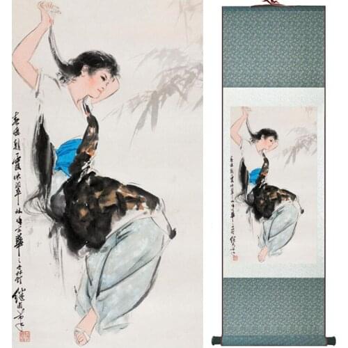 Traditional Chinese art painting Silk scroll painting Chinese wash painting Chinese wash painting 051201
