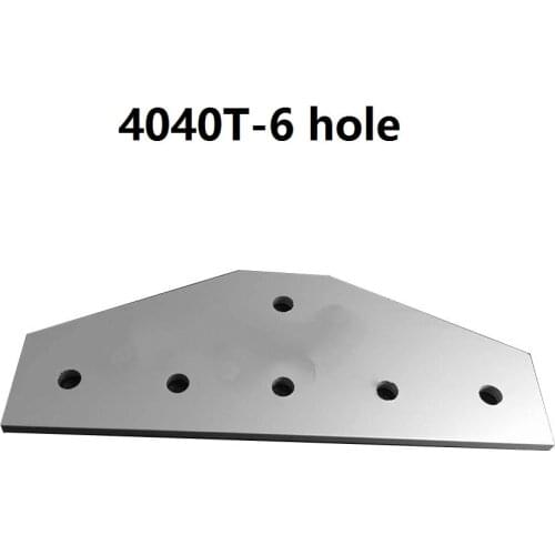 1pcs 4040 40x40 with 6 hole T type 90 Degree Joint Board Plate Corner Angle Bracket Connection for Aluminum Profile