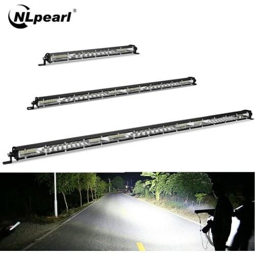 Nlpearl Ultra Slim 10 20 30 inch Led Work Light Bar 12V 24V Led Bar Offroad Combo Driving Light for 4x4 Trucks Jeep ATV Tractor