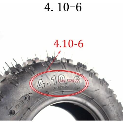Vacuum tire off-road vehicle accessory 6 inch 4.10-6 pneumatic tire, suitable for all models ATV Go Kart Mini Quad 47cc 49cc law