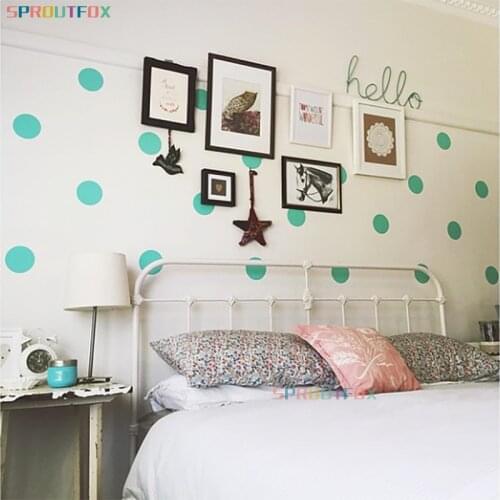 Baby Boy Polka Dot Wall Decals Kids Room Decor Mid-dot Vinyl Wall Sticker Nursery Mural Wall Art Decal Decoration