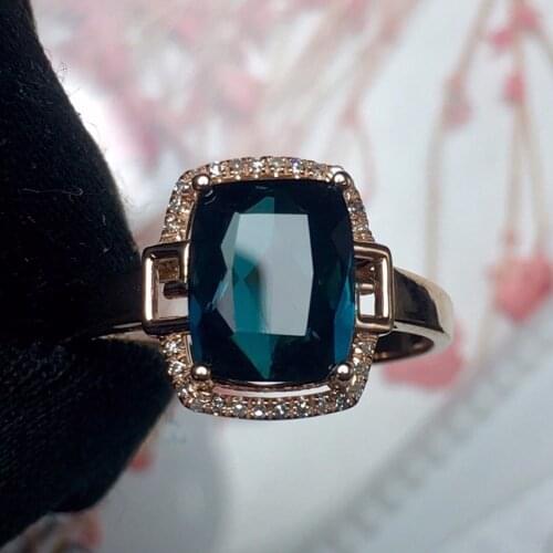 Fine Jewelry Real Pure 18 K Gold Jewelry 100% Natural Green Tourmaline Gemstones 2.5ct Diamonds Males Wedding Fine Mans Rings