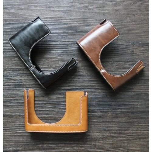 Pu Leather Case Bottom Opening Version Protective Half Body Cover Base For Leica Q TYP116 Digital Camera