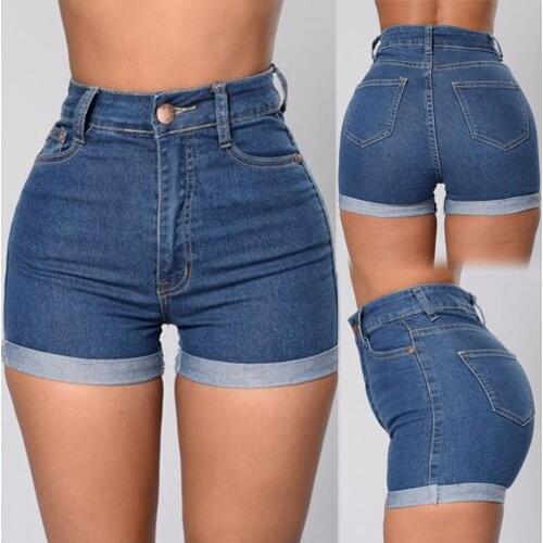 Womens Y2k Denim Shorts Classic Vintage High Waist Blue Wide Leg Summer Sexy Jeans Slim Spliced Denim Shorts Beach Bottom