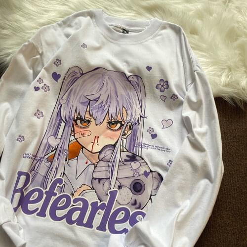 Oversized Sweatshirt Spring Streetwear Japanese Hoodies Pullover 2021 Fashion Harajuku Autumn Hoodie Women Crewneck Sweatshirt