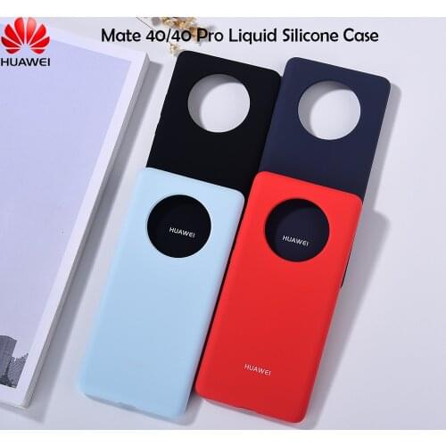 Original Huawei Mate 40 Pro Liquid Silicone Case Heavy Duty Full Protect Back Cover For mate 40/40 pro Anti-knock Housing Shell