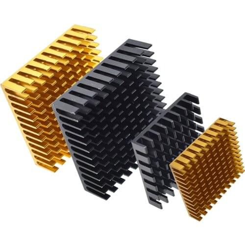 Golden Black Aluminum Radiator IC Heat Sink Heat Sink 40 x 40 mm x 11 mm / 28 x 28 x 6 / 25 mm