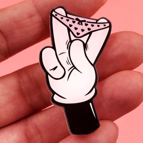 1Pcs Cartoon Lovely Hands Brooch Acrylic Badges Icons on The Backpack Pin Badge Decoration Badges Clothing for Kids Gift