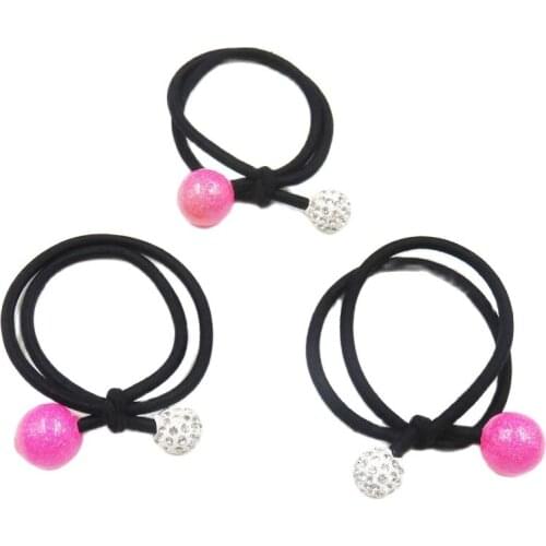 1PCS Rose Balls Elastic Hair Bands For Girls Bohemian Headband Scrunchy Korean Fashion Kids Hair Accessories For Women 2018