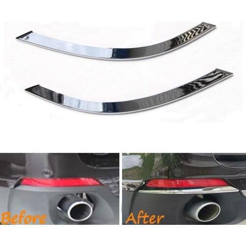2pcs/pair Rear Tail Fog Light Lamp Cover Frame Decoration Trim Stripe ABS For X5 2014 Car Styling Auto Accessories