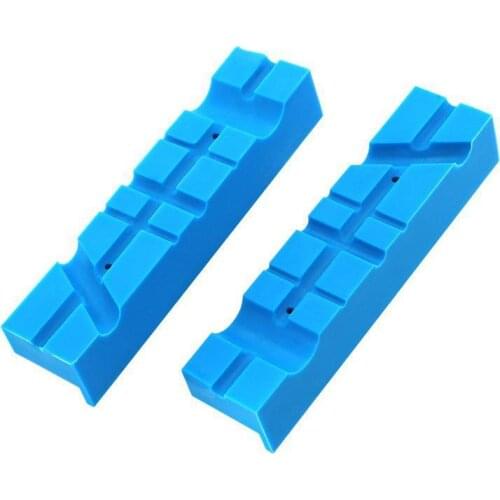 2pcs Vise Jaws Milling Vise Jaw Clamps with Magnetic Nylon Vise Pad for Holding Firearms Pipe Machine Accessories