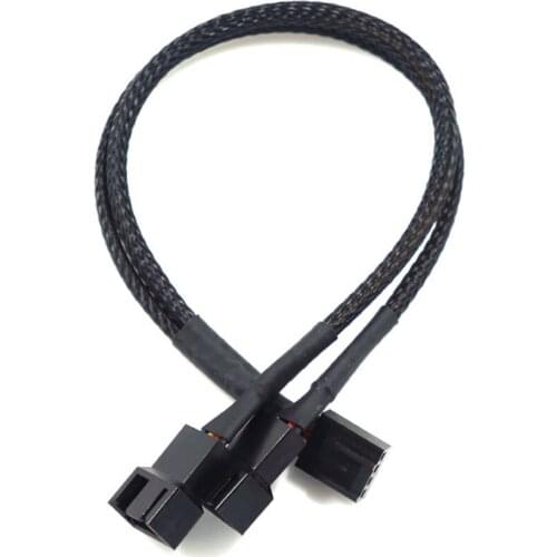 4Pin Extension Cable Computer Fan Cable Adapter CPU Fan Adapters Cables, PWM Temperature Control Cooling Fan Connectors Cable