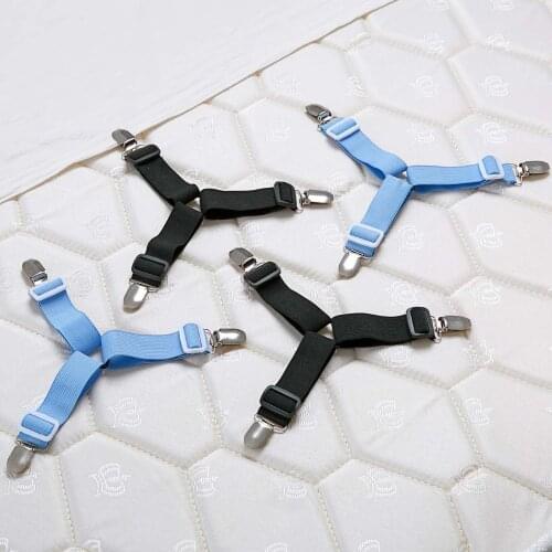 4Pcs Bed Suspender Strap Mattress Fastener Holder Triangle Grippers Sheet Clips Hot New Adjustable Sheet Holder Clips Fixation