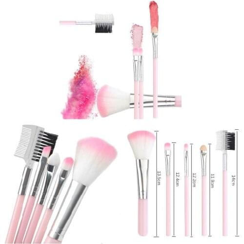 5Pcs/set Women Girl Makeup Brush Set Tools Eye Shadow Brush Powder Eyebrow Brush can CSV