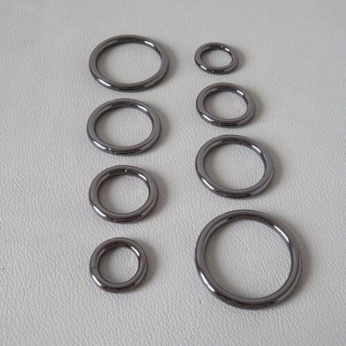 50Pcs/lot Wholesale Metal O Ring Buckle Clasp Loop For Bag Backpack Straps Belt Loop Pet Dog Collar Harness Hardware Accessory