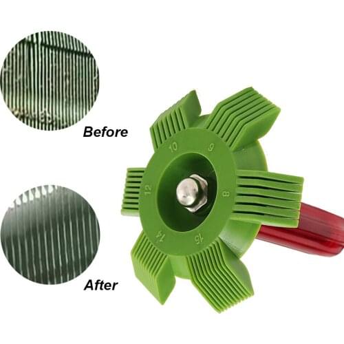 Car A/C Radiator Condenser Evaporator Comb Fin Coil Comb Air Conditioner Coil Straightener Cleaning Tool Brush Cleaning Tool