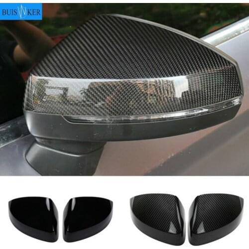 Black Side Mirror Cap Covers for Audi A3 S3 8V RS3 2013 2014 2015 2016 2018 2017 2019 Replace (Glossy Pearl Black)