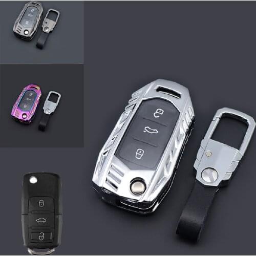 Zinc Alloy Remote Start Car Key Fob Cover Case Shell Auto Accessories For Volkswagen VW Golf GTI R32 Jetta Polo Beetle 2002-2018