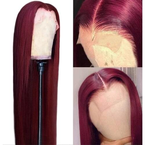 Long Silky Straight Middle Part Synthetic Lace Front Wigs for Black Women High Temperature Fiber Hair Daily Wigs With Baby Hair