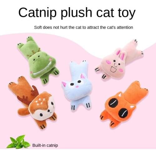 Teeth Grinding Catnip Toys Funny Interactive Plush Cat Toy Pet Kitten Chewing Vocal Toy Claws Thumb Bite Cat mint For Cats hot