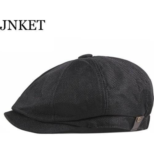 JNKET New Retro Octagonal Cap Breathable Peaked Cap Casual Beret Hat Men and Women‘s Flat Caps Beret Cap Artistic Gatsby Cap